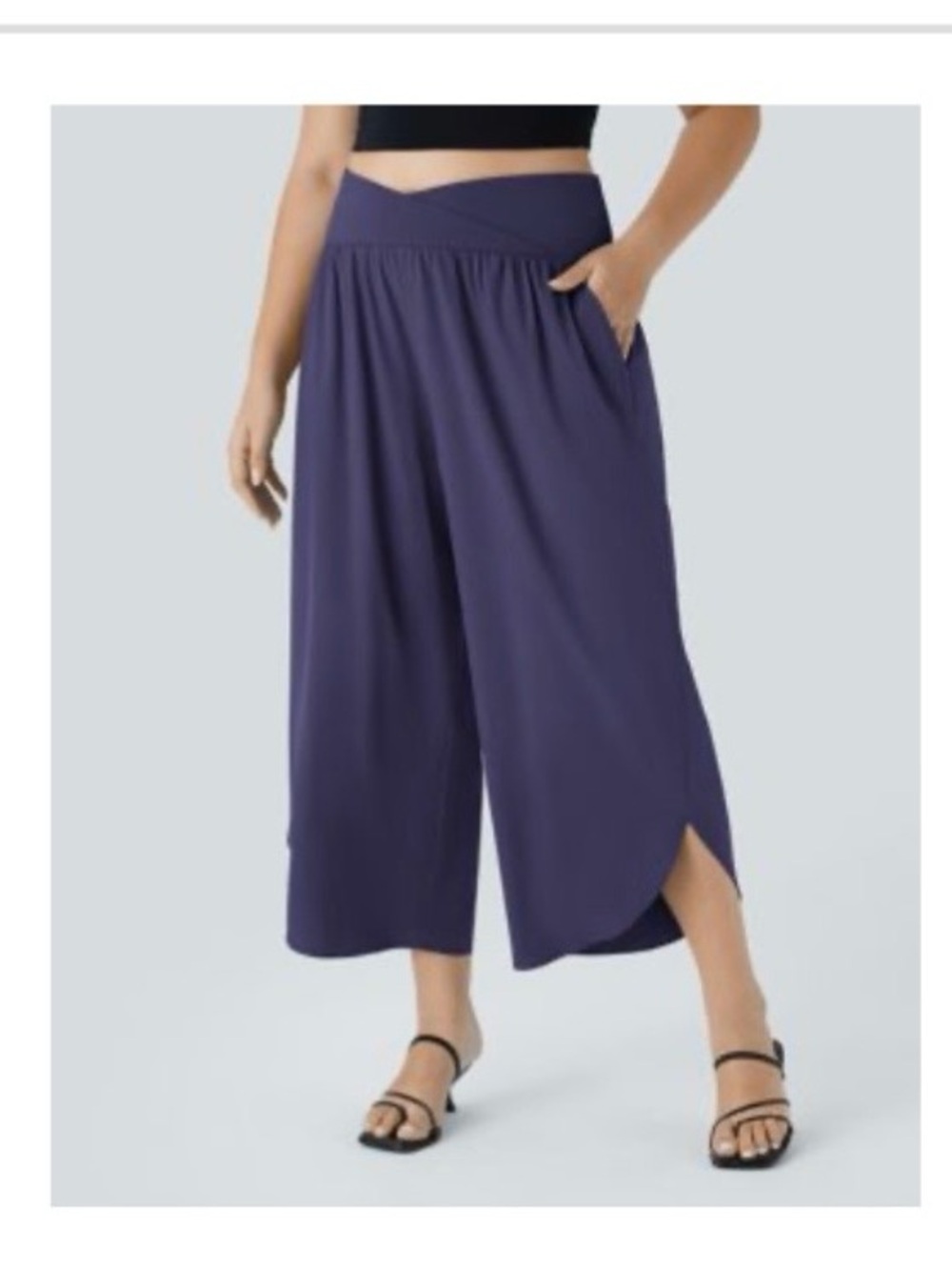Halara-breezeful high wasted crossover pocket quick dry-Patriot Blue  3X